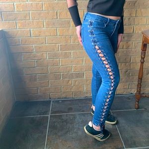 Redial Lace Up Jeans